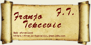 Franjo Tepčević vizit kartica